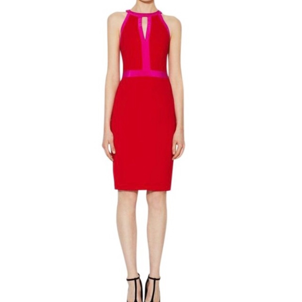 Jay Godfrey Halter Color Block Dress